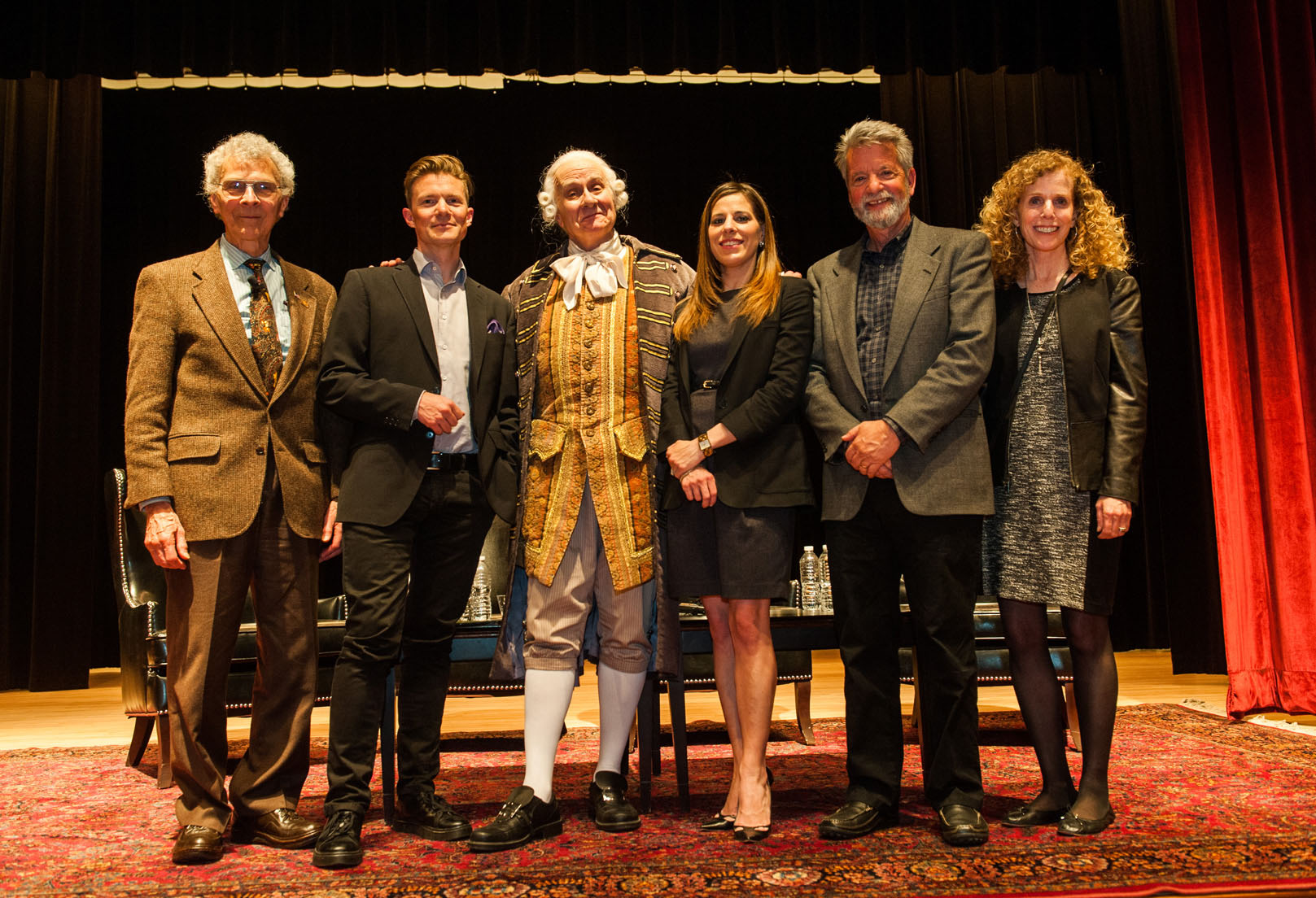 "Adam Smith" was employed to entertain guests and make an introduction at the launch of The Real Adam Smith: A Personal Exploration by Johan Norberg. Guests watched the documentary, followed by a panel discussion with Bob Chitester, Johan Norberg, "Adam Smith," former Director of the Adam Smith Society at the Manhattan Institute Alison Mangiero, and Co-Producers Jim Taylor and Barbara Potter.