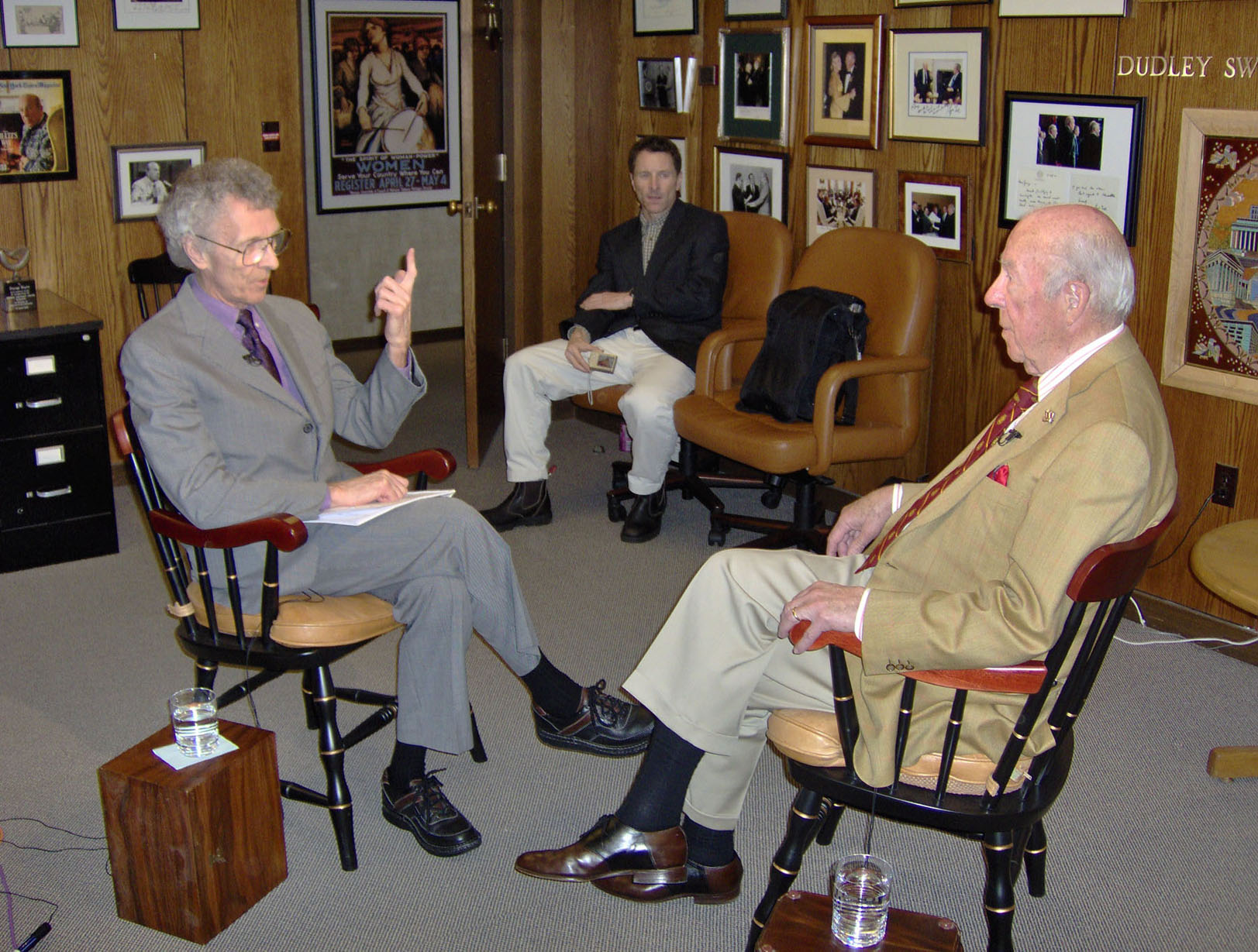 On the set of Conversations with George Shultz, Bob and the former Secretary of State have a conversation.