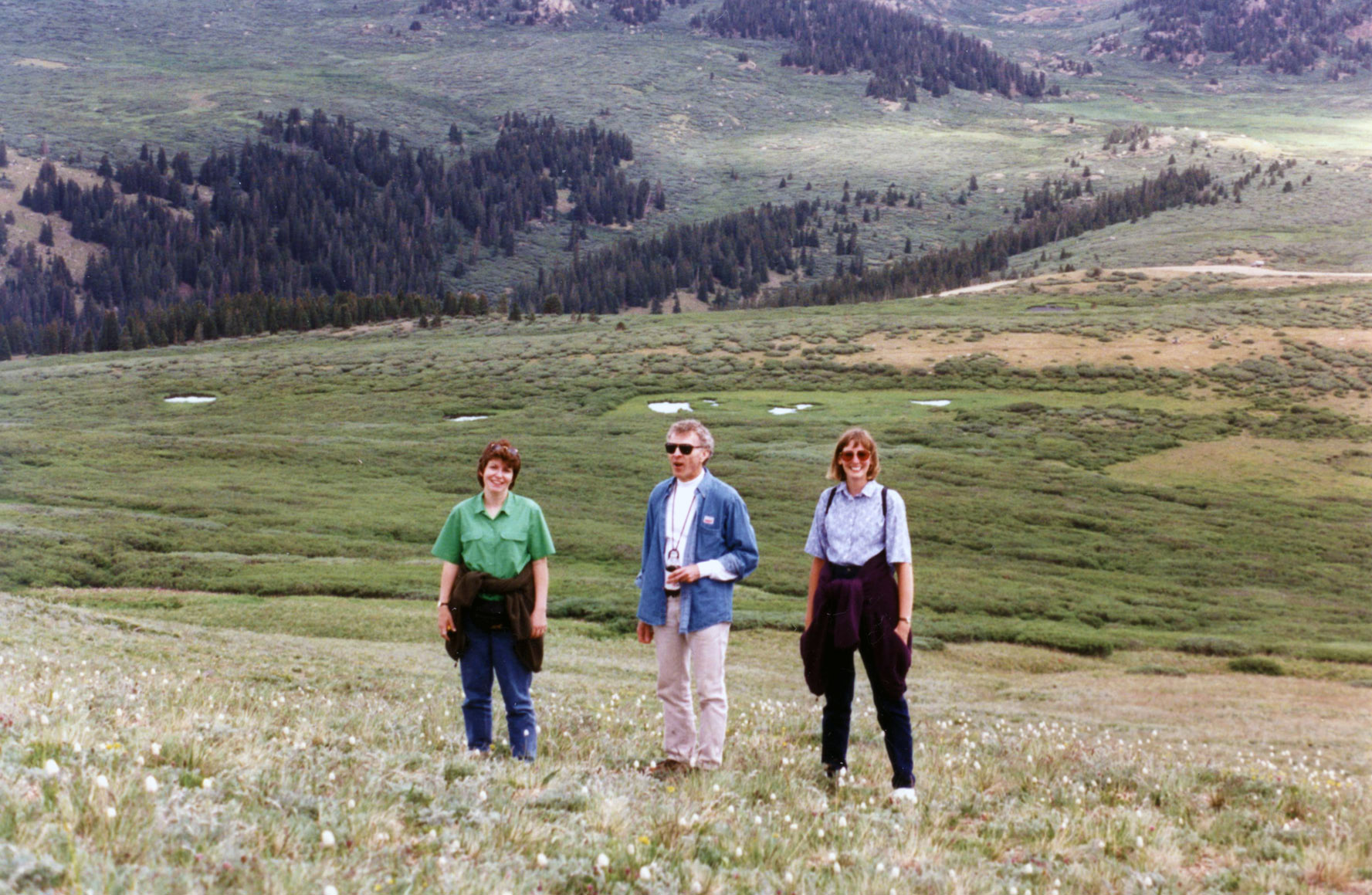 While in Colorado filming Race for the Presidency in 1996, the staff took a break and climbed a nearby mountain. Here, Tara Schupp, Bob Chitester, and Linda DeAngelo enjoyed a Rocky Mountain high.