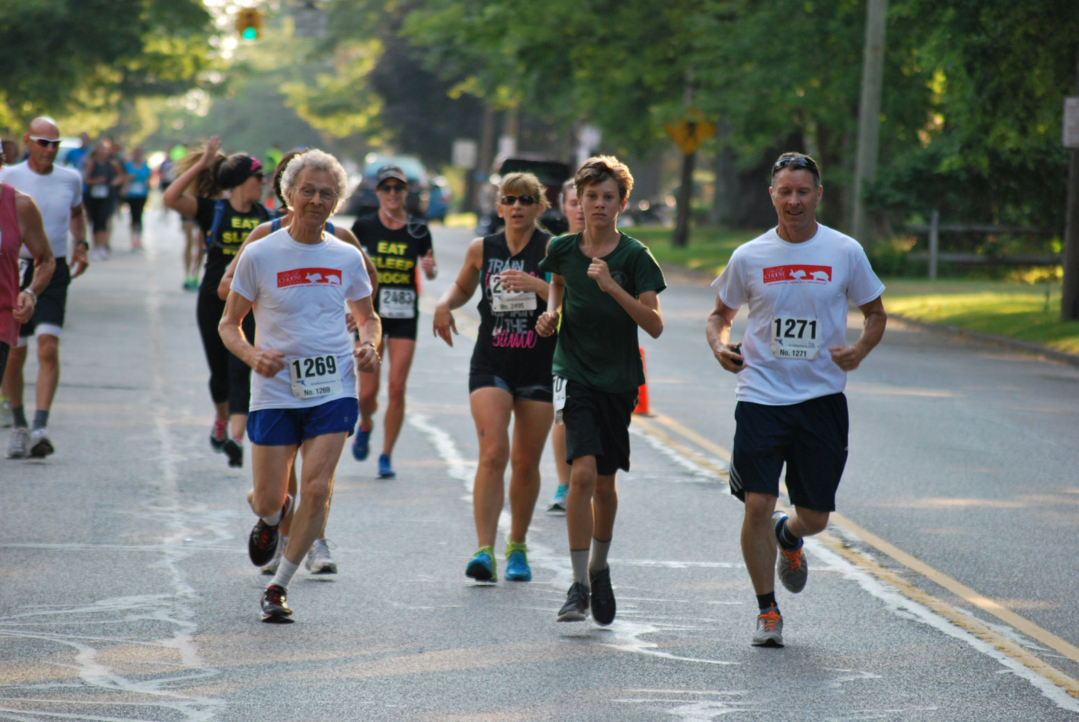 Bob was an avid runner and participated in a number of races. Here, he is joined in 2015 by his son, Mark, and his grandson, Andrew, for his last race at the Hamot 10K Mayor's Cup.